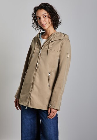 STREET ONE Kurzer Teflon™ Parka in Beige: Vorderseite