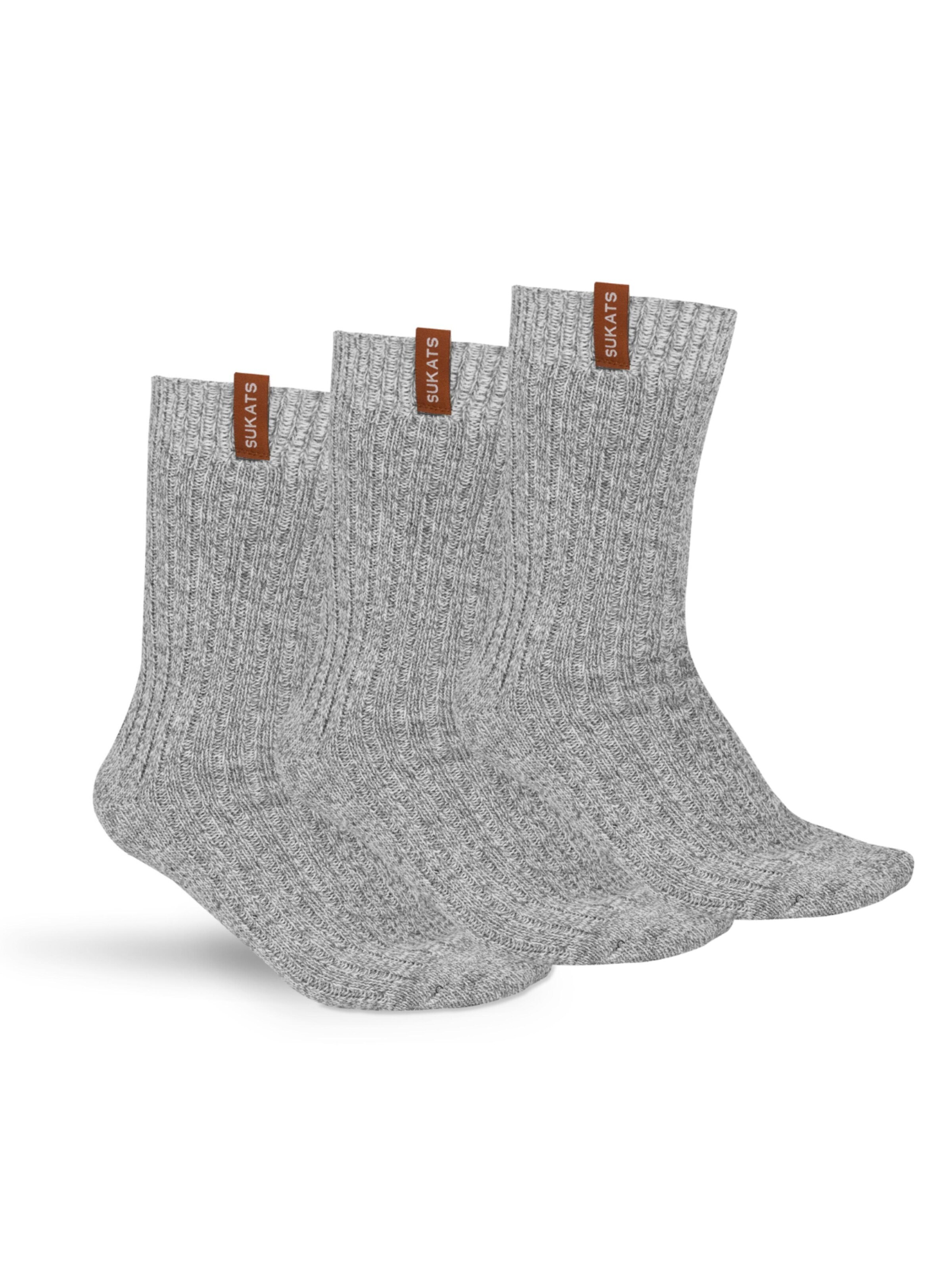 Sukats Socks 'Norwegians Premium Deluxe Noorse Sokken - 3 Paar' in Grey: front