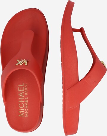 MICHAEL Michael Kors T-Bar Sandals 'LINSEY' in Brown