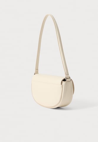 Calvin Klein - Mala de ombro em bege: atrás