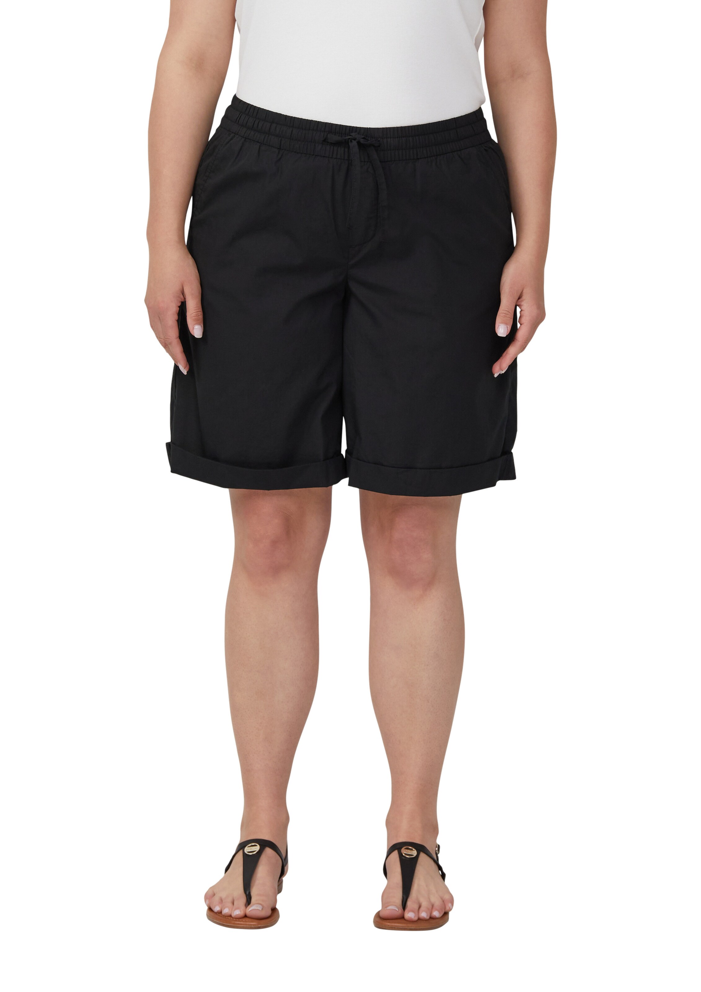 s.Oliver Red Label Plus Regular Pants in Black: front