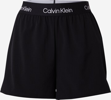 Calvin Klein Sport - Loosefit Pantalón deportivo en negro: frente