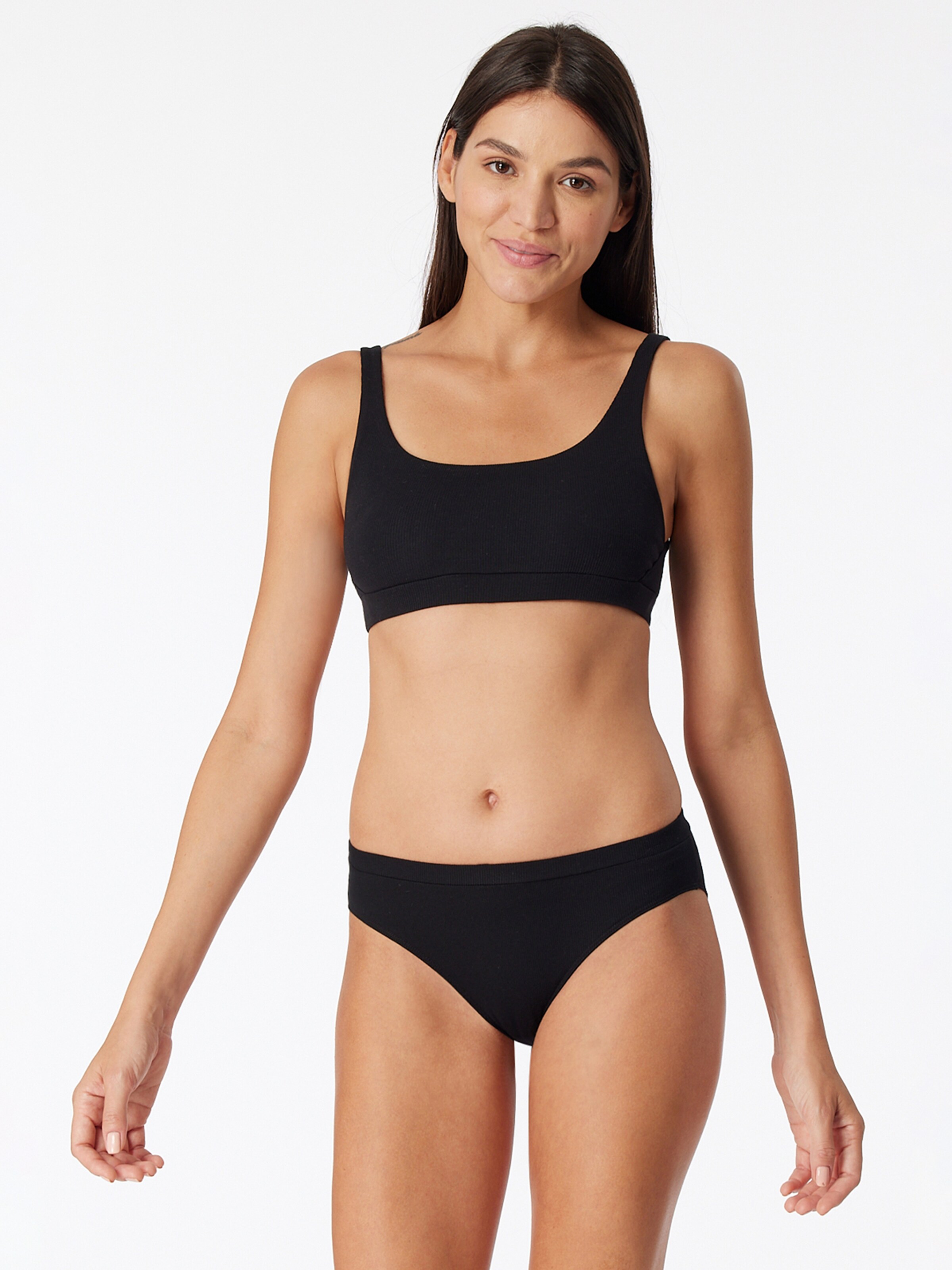 SCHIESSER Slip ' Pure Rib ' in Zwart