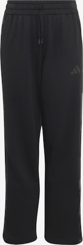 juoda ADIDAS SPORTSWEAR Standartinis Sportinės kelnės: priekis