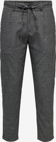 Pantalon à pince 'LEO' Only & Sons en gris : devant