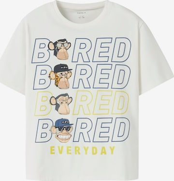 NAME IT - Camiseta 'Bored Ape' en blanco: frente