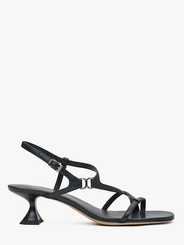 Sandalo '013-9' di Estro in nero: frontale