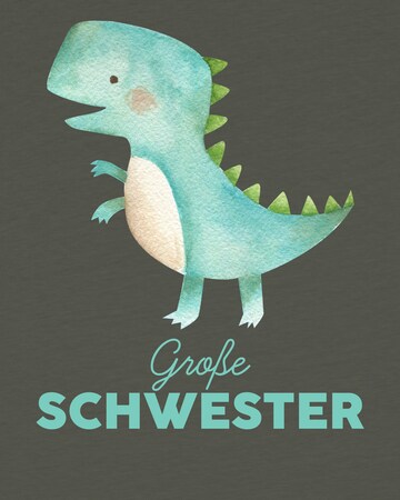 watabout.kids Shirt 'Dinosaurier Große Schwester' in Green