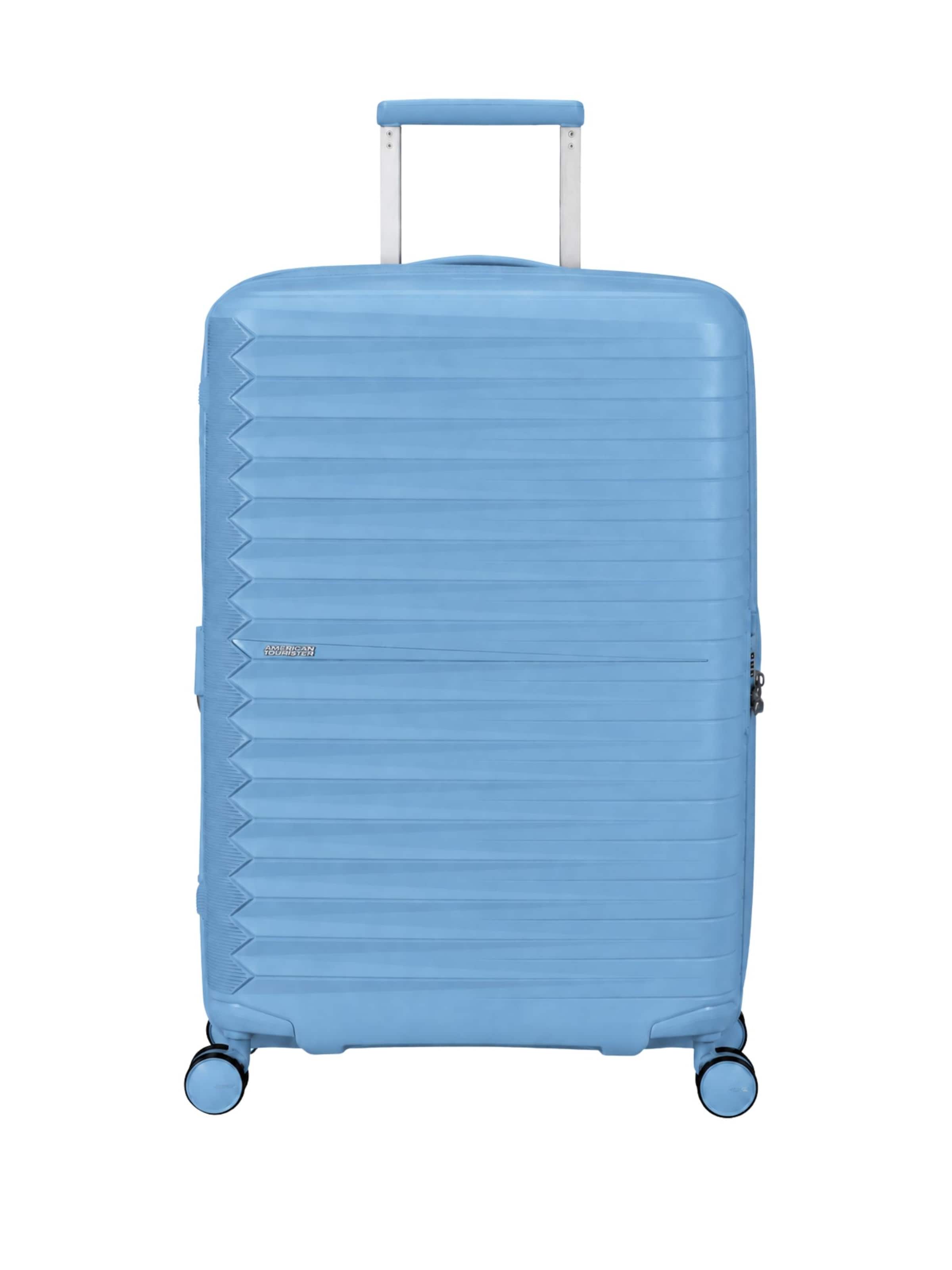 American Tourister Kufr na kolečkách – modrá: přední strana