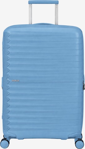 American Tourister Kufr na kolečkách – modrá: přední strana