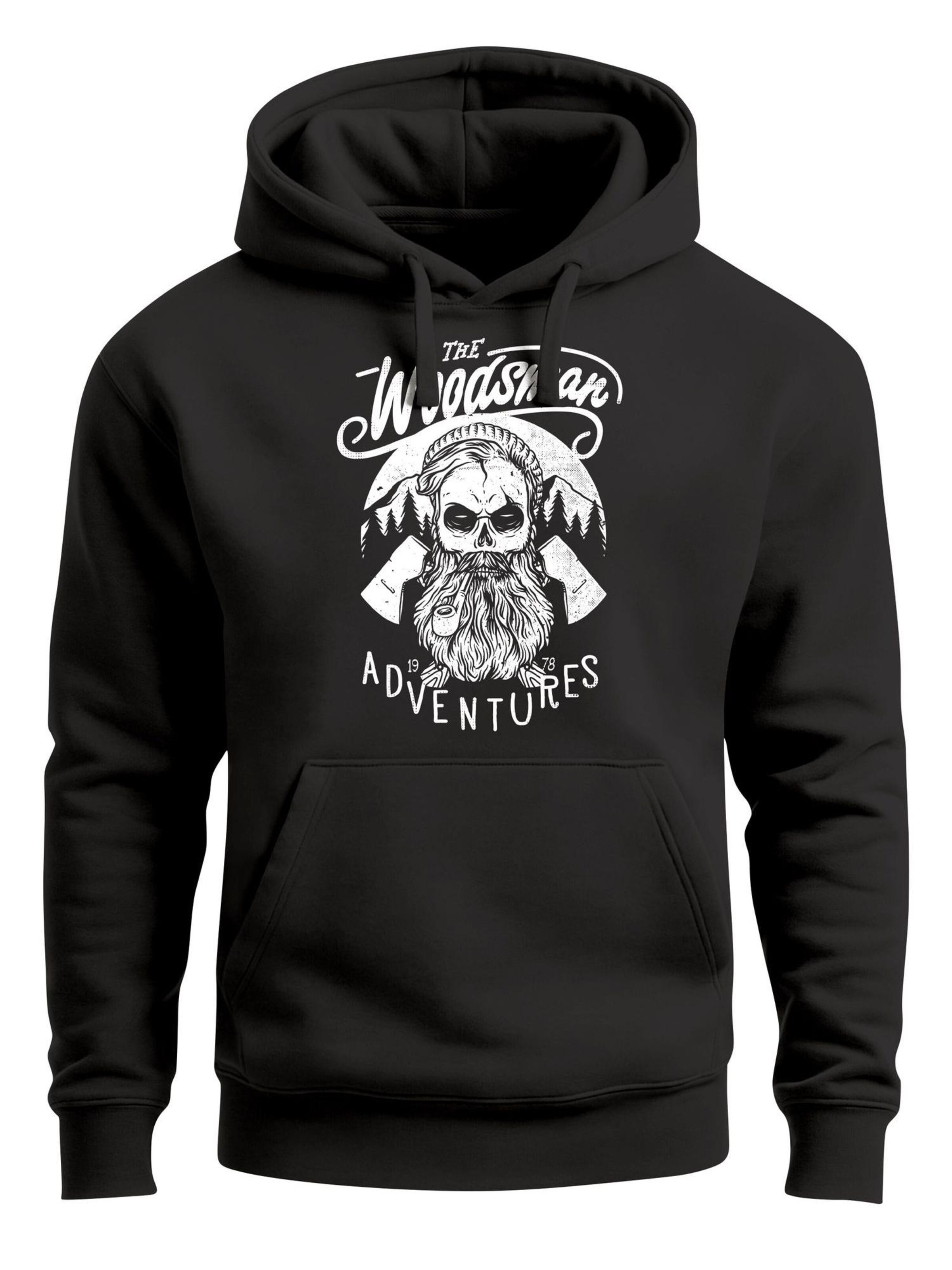 Neverless Sweatshirt 'Lumberjack' in Black: front