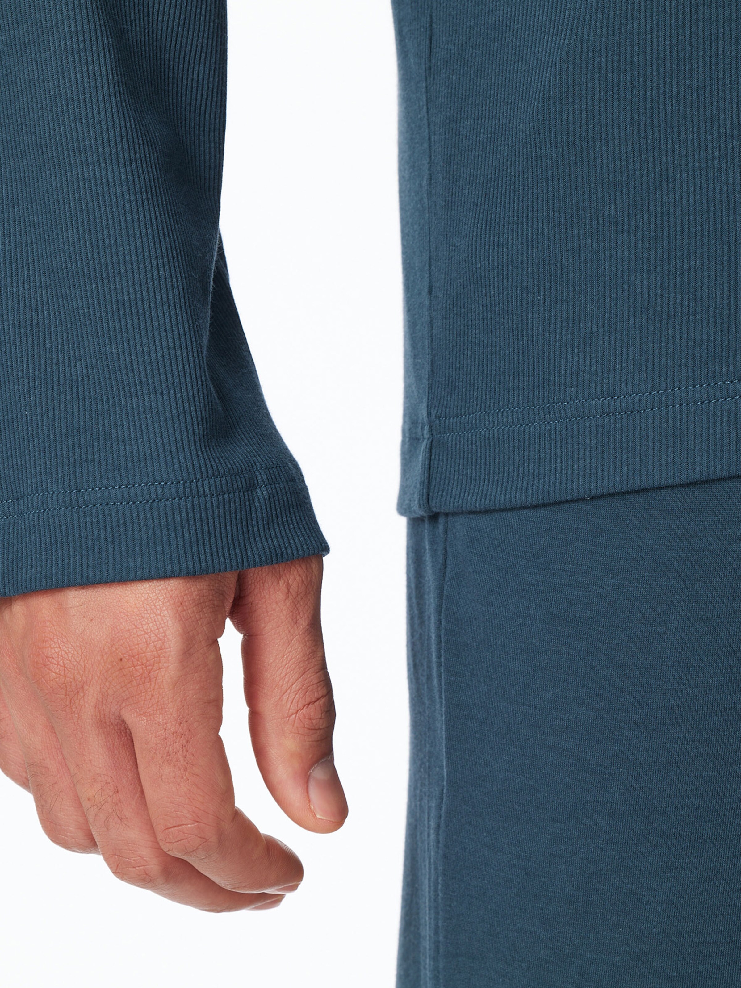 Pyjama long 'Modern Nightwear' SCHIESSER en bleu