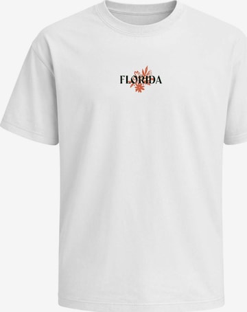 Neverless Shirt 'Florida Flowers' in Weiß: Vorderseite