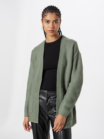 VERO MODA Knit Cardigan in Green: front