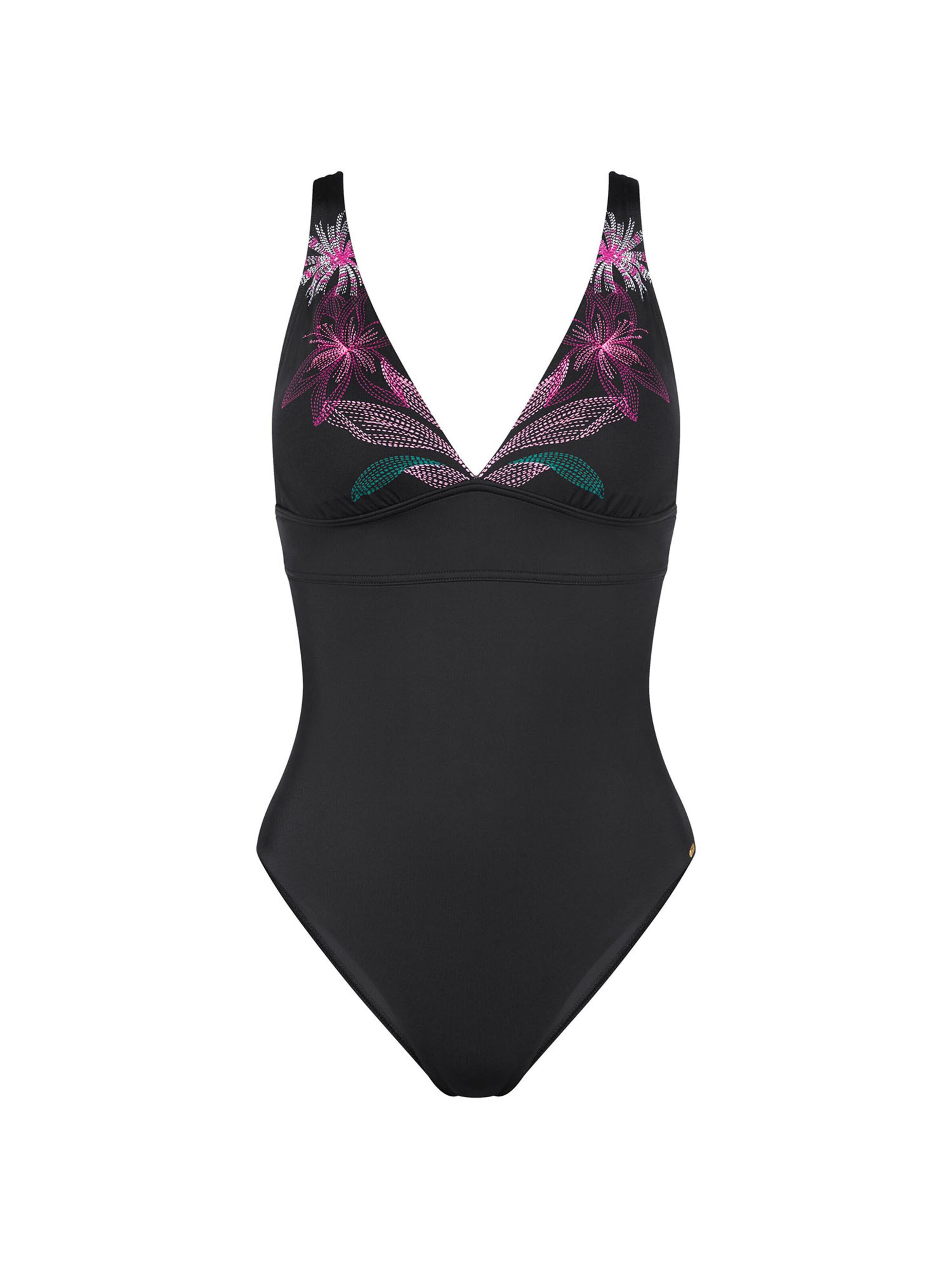 TRIUMPH Swimsuit ' Red Label Summer Tropics ' in Black: front