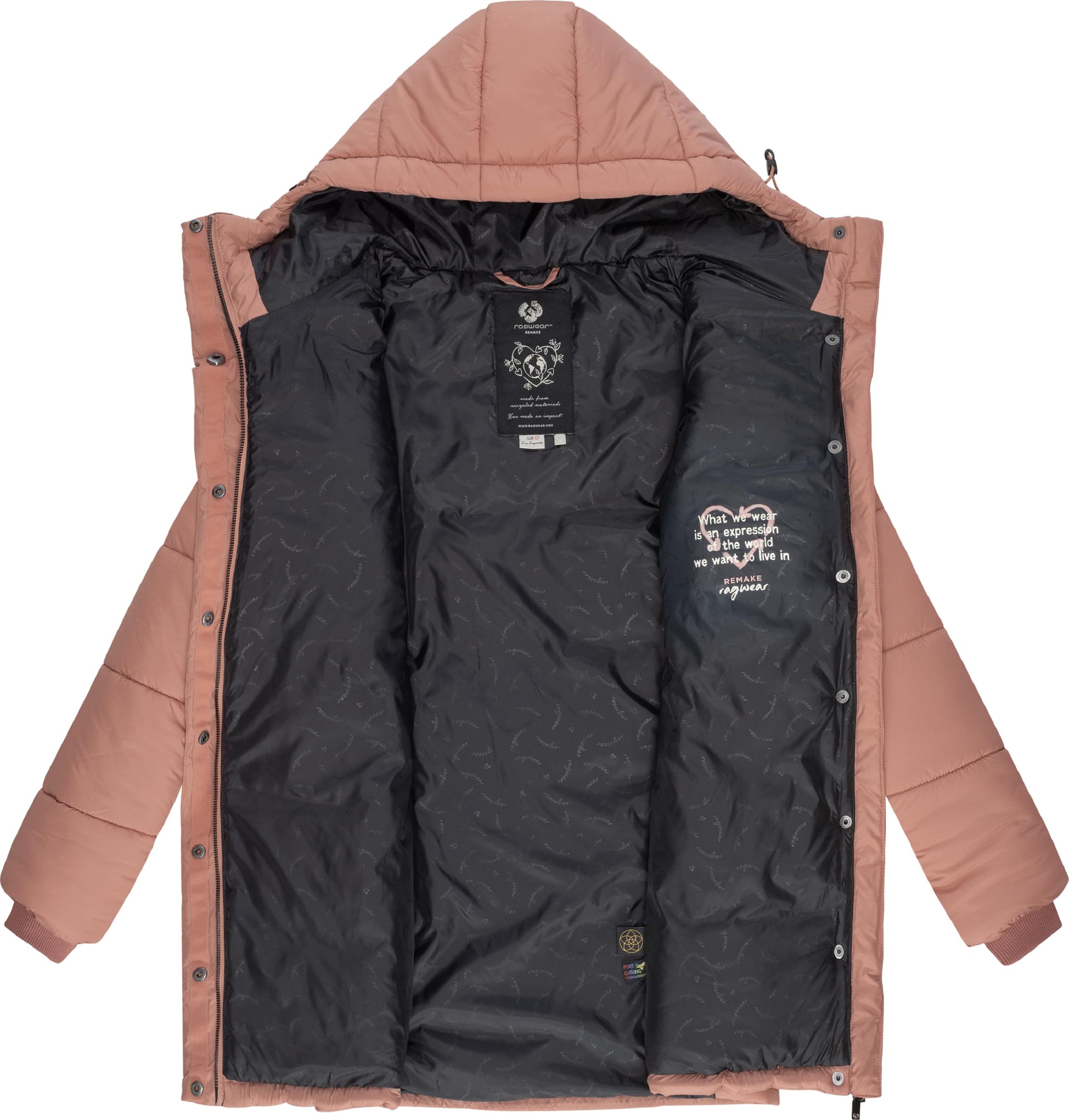 Cappotto invernale 'Relive' di Ragwear in rosa