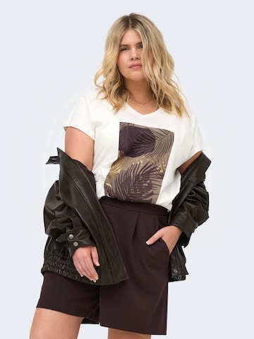 ONLY Carmakoma - Camisa 'CARCARINA' em branco: frente