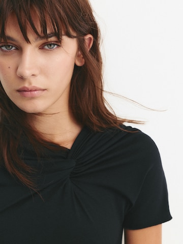 Pull&Bear Блуза боди в черно