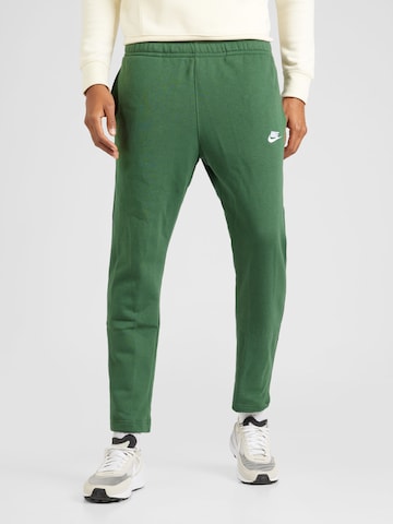 Nike Sportswearregular Hlače 'CLUB FLEECE' - zelena boja: prednji dio