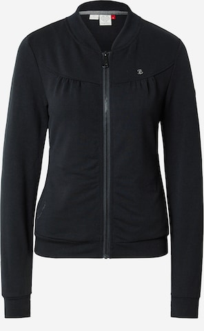 Ragwear Zip-Up Hoodie 'KENIA' in Black: front