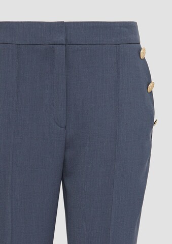 évasé Pantalon à plis s.Oliver en bleu