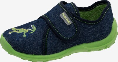Fischer-Markenschuh Slippers 'Boogy' in Night blue / Yellow / Green / White, Item view