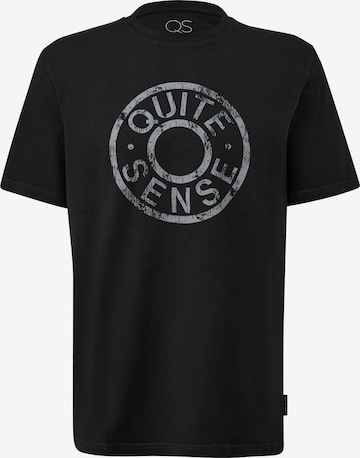 T-Shirt QS en noir : devant