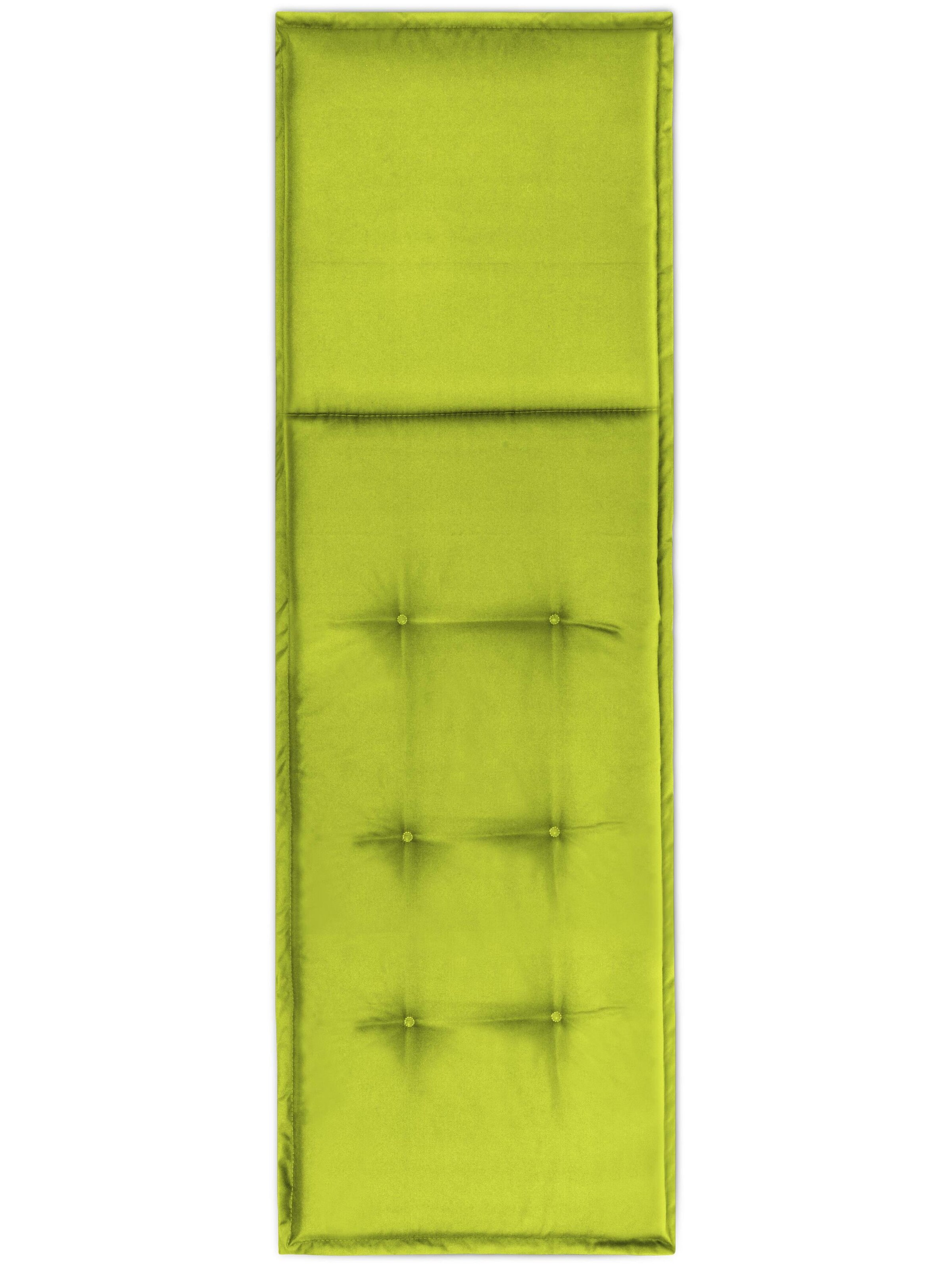 Aspero Gartenliege Auflage 'Matera' in Grün: Vorderseite