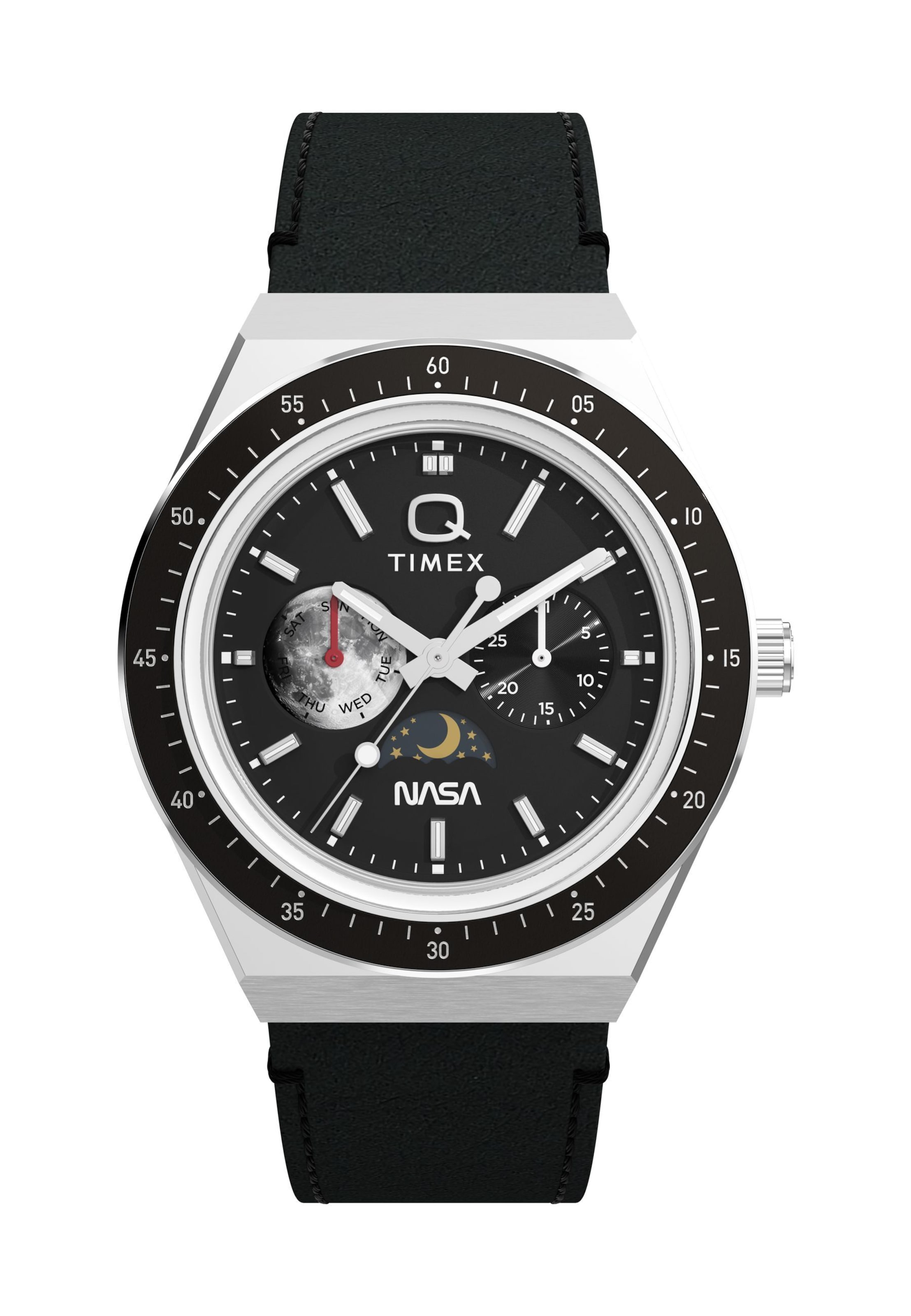 Orologio analogico 'NASA' di TIMEX in nero: frontale