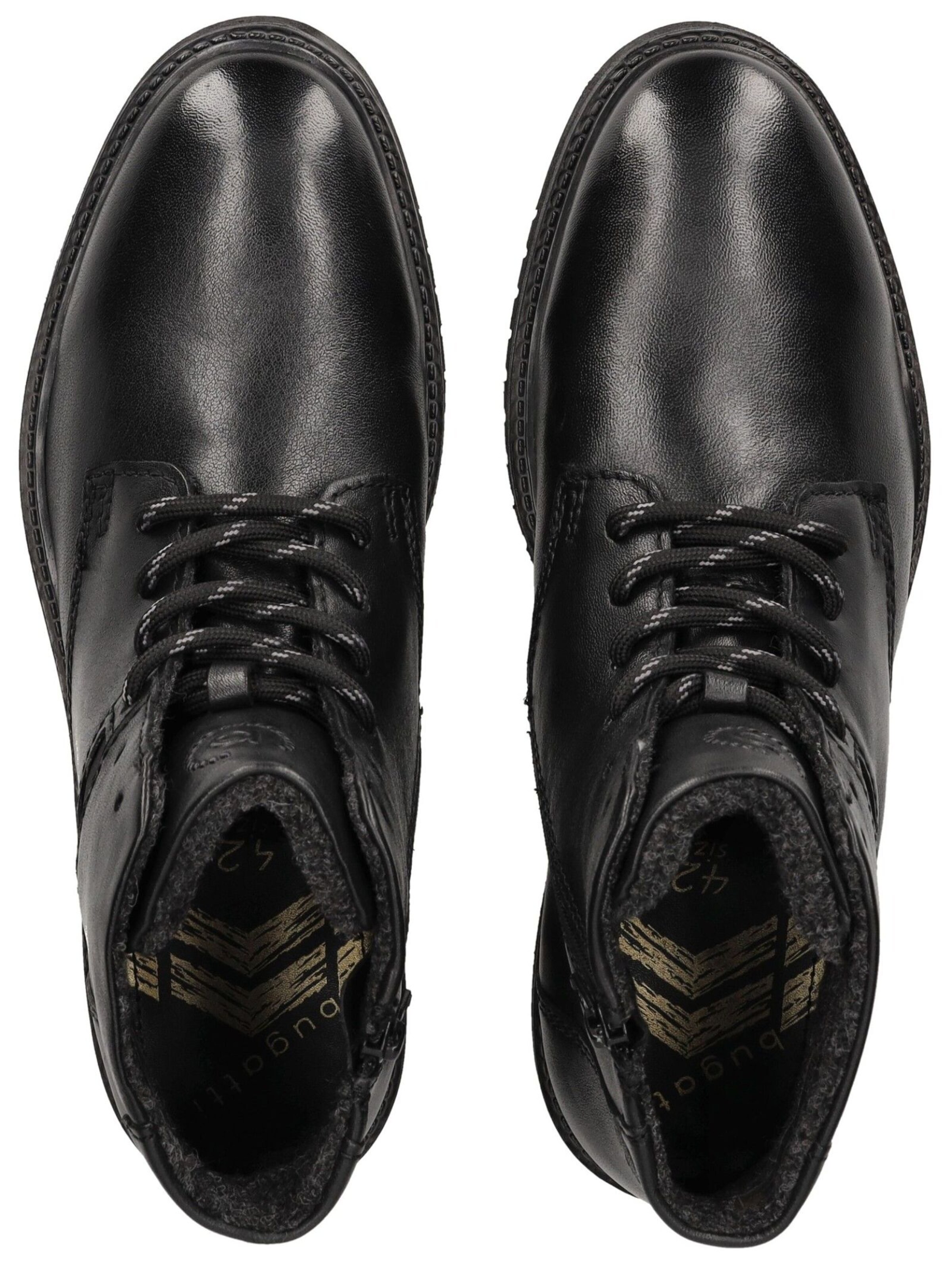 Boots stringati di bugatti in nero