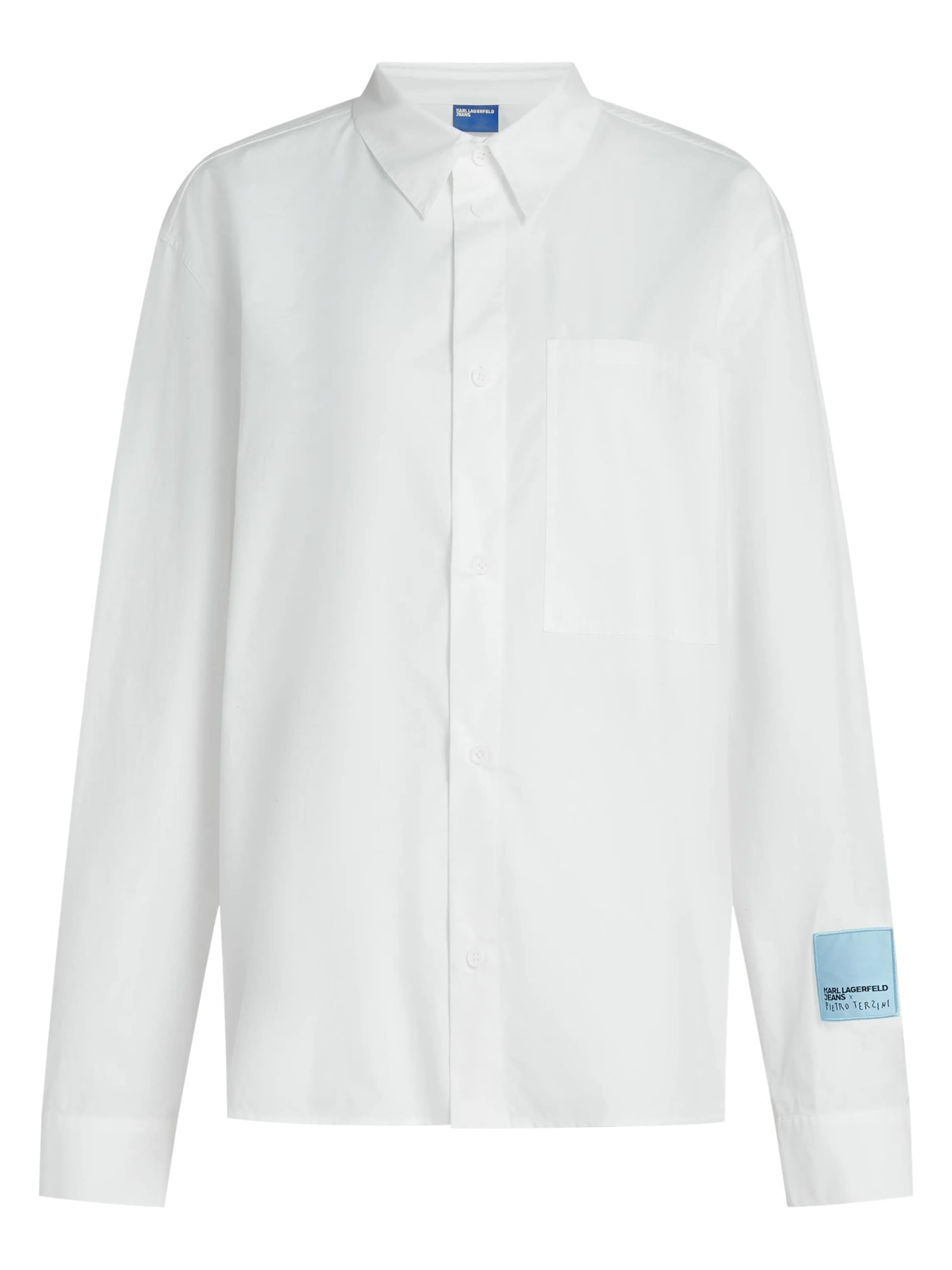 Regular fit Camicia 'KLJ X Pietro Terzini' di KARL LAGERFELD JEANS in bianco: frontale
