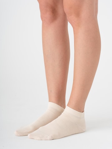 Albero Natur Füßlinge 'Bio-Baumwoll-Sneakersocken Unisex - 2er Pack'‌‌‌‌‌‌‌‌‌ in Weiß