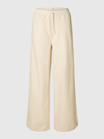 SELECTED Wide leg Broek in Beige