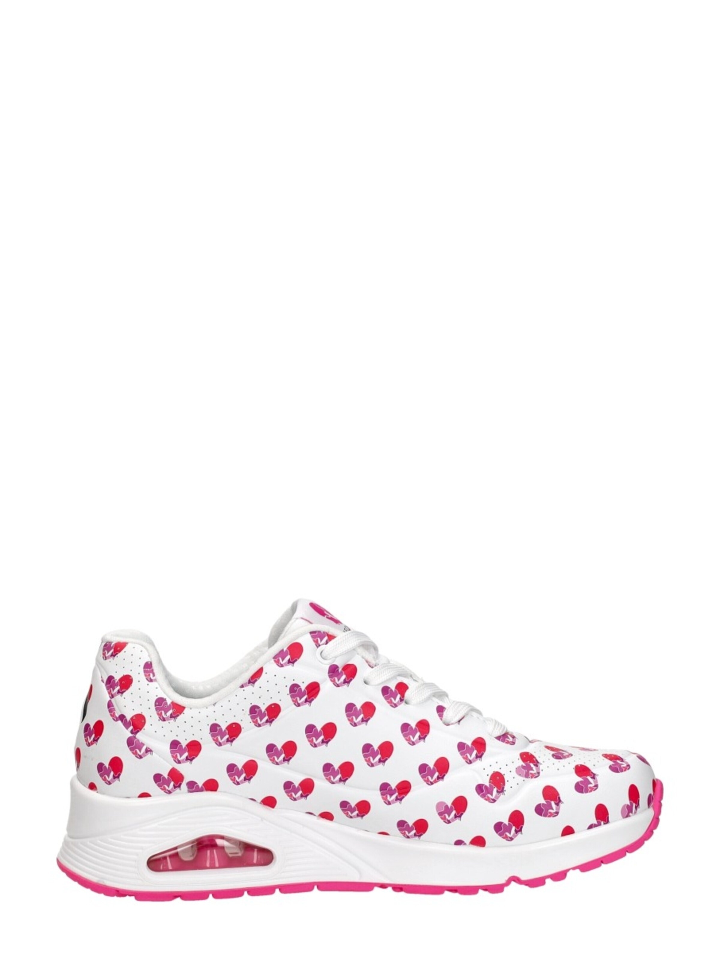 Baskets basses 'Uno - Live Colorfully' SKECHERS en blanc