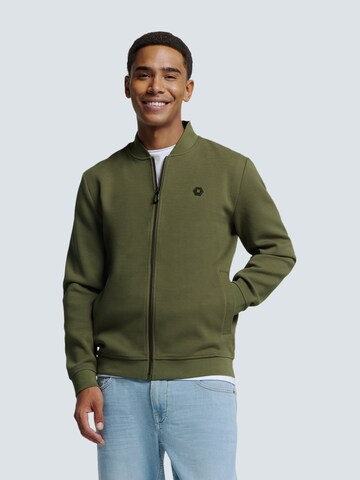 No Excess Zip-Up Hoodie in Green: front