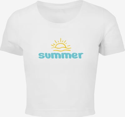 Merchcode T-shirt 'Summer - Sun' en azur / jaune / blanc, Vue avec produit