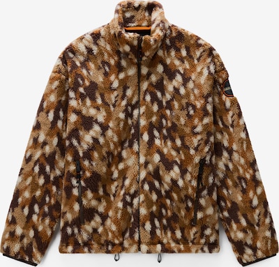 NAPAPIJRI Fleece jas in XXXL in de kleur Lichtbeige / Karamel / Cappuccino / Donkerbruin, Productweergave