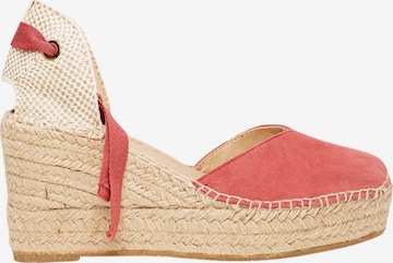 Alhamas Sandaal 'Alpargata Cuña 8 cm' in Roze: voorkant
