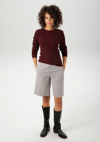 Aniston CASUAL Regular Shorts in Grau