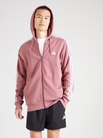 ADIDAS SPORTSWEAR Sports sweat jacket 'Essentials' in Pink: front