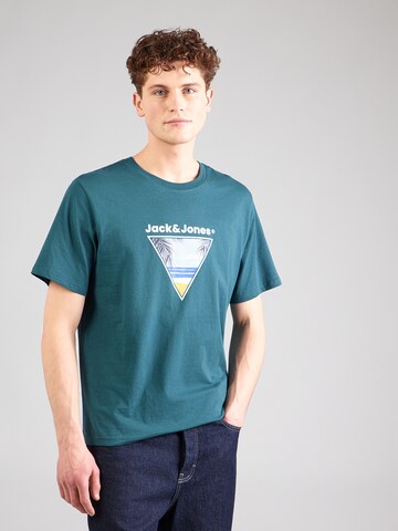JACK & JONES Футболка 'JJPERRY' в Зеленый: спереди