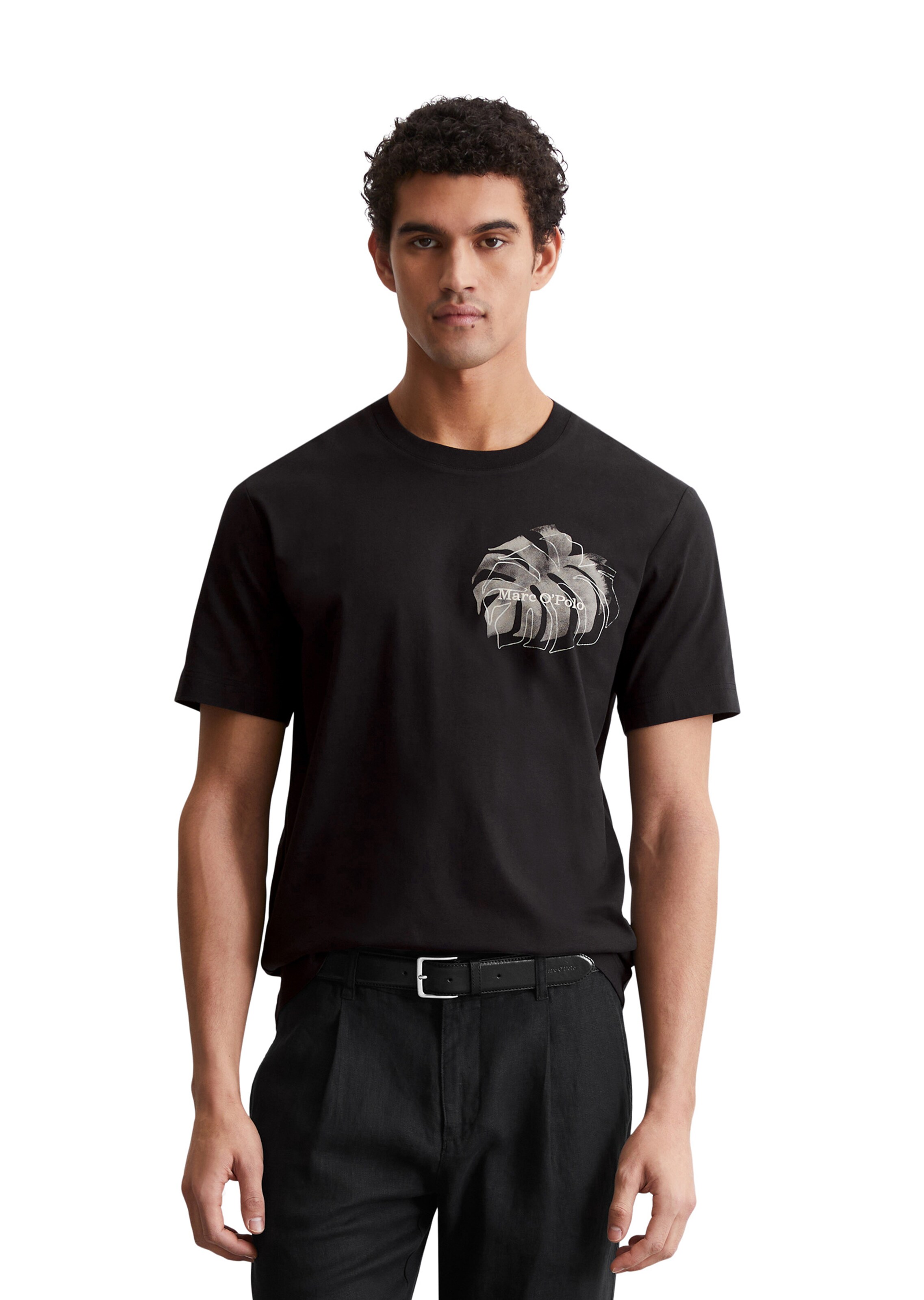 T-Shirt Marc O'Polo en noir : devant