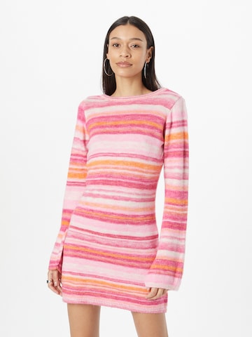 NLY by Nelly Knitted dress in Pink: front