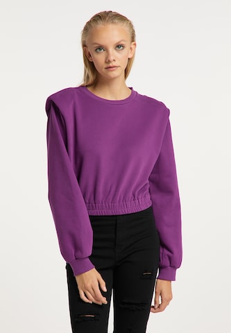 Sweat-shirt myMo ROCKS en violet : devant