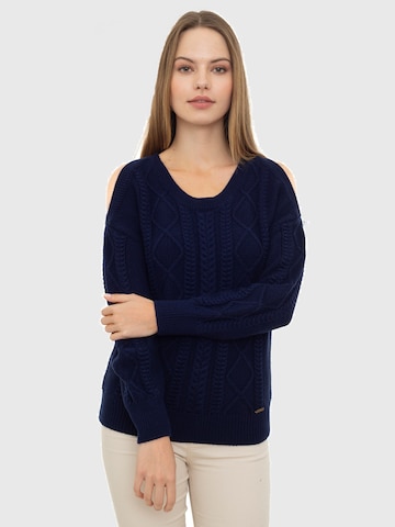 Pullover 'Ely' di Sir Raymond Tailor in blu: frontale