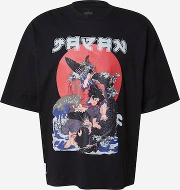 ALPHA INDUSTRIES T-Shirt 'Japan Warrior' in Schwarz: Vorderseite