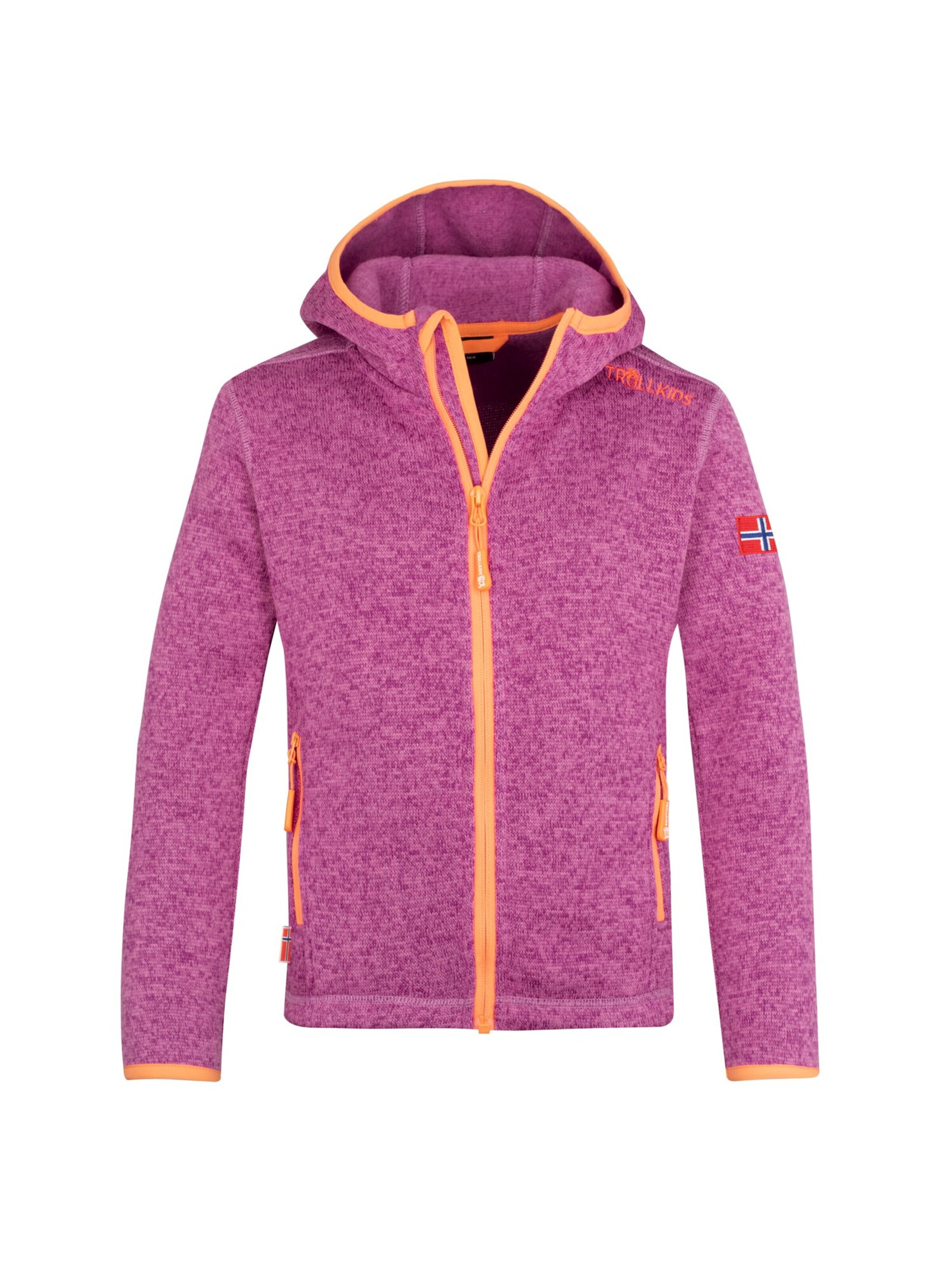 TROLLKIDS Fleece Jacket in Pink: front