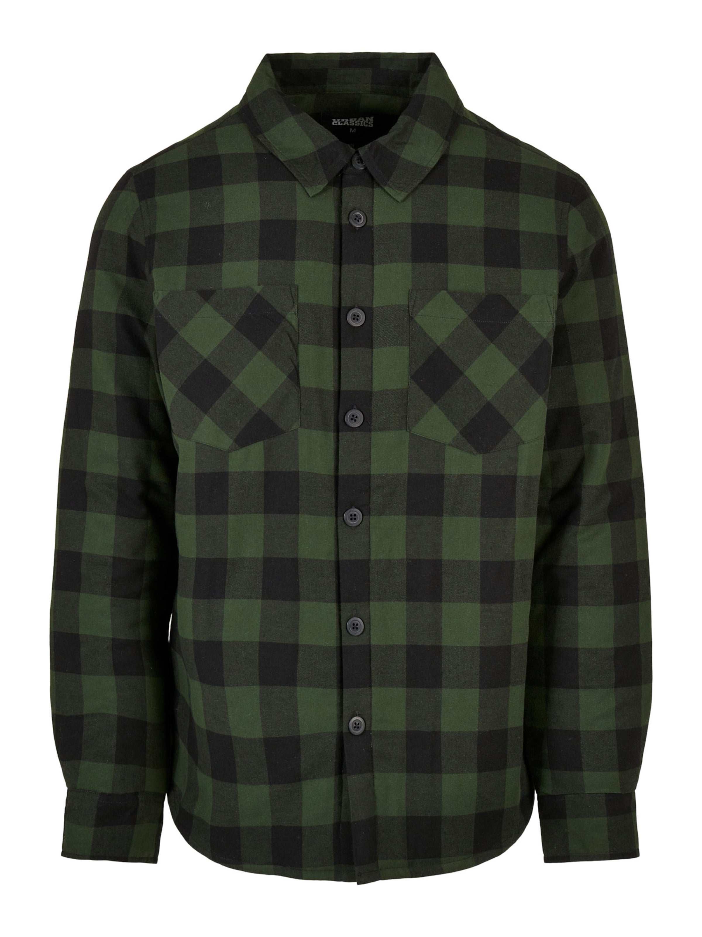 Men Plus sizes | Urban Classics Button Up Shirt in Dark Green - VI52707
