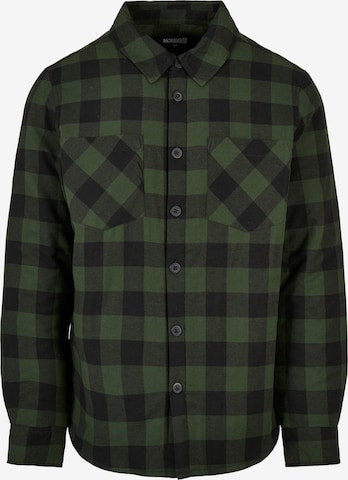 Urban Classics Slim fit Overhemd in Groen: voorkant