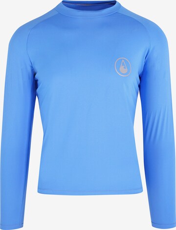 Haut de sport ' Rash Guard ' Wave Hawaii en bleu : devant